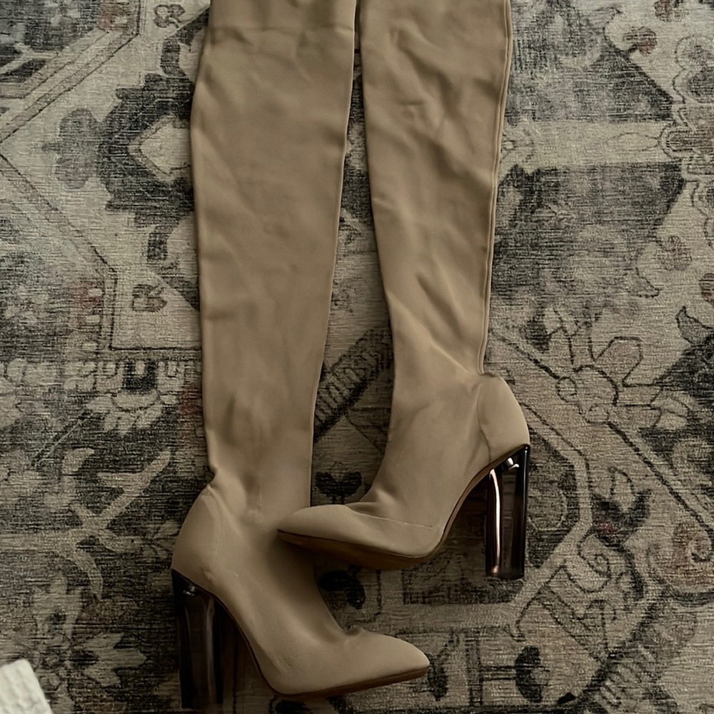 Yeezy sock thigh high boots